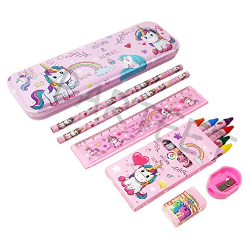 PARTEET 8 in1 Mix Stationery Gift Set for Kids (Light Pink)(N) - Image 4