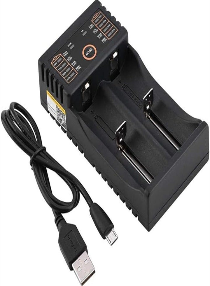 Battery Charger, Lii-202 Universal Intelligent USB Battery Charger for /18490/18350/17670/17500/16340(RCR123) - Image 1