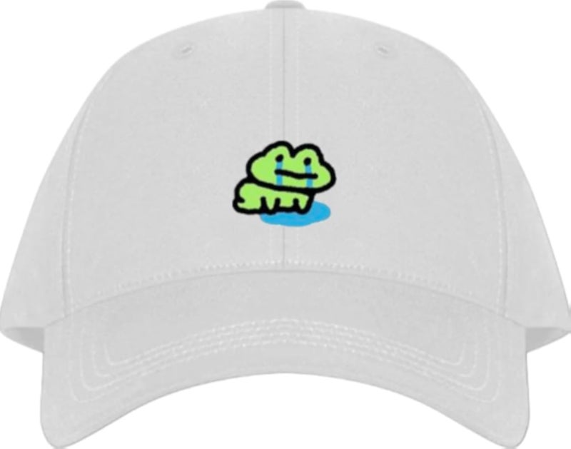 Frog Plain unisex baseball cap White 17