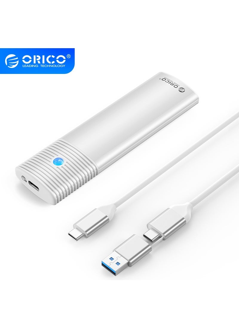 Orico - Usb3.2 Gen2 10GBPS 4tb M.2 Nvme Ngff SSD Enclosure Harddisk Box, Sata PCIE M-Key B+M Key, 2230/2242/2260/2280, White, Pwem2-G2-Wh - Image 1