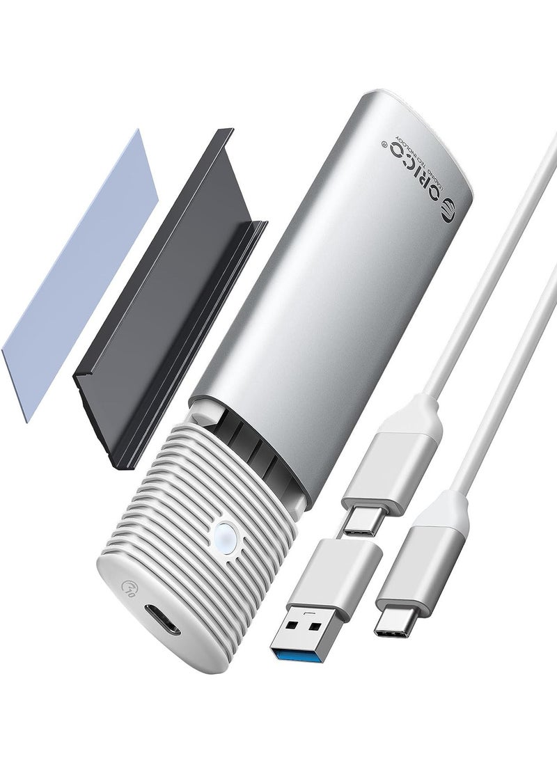 Orico - Usb3.2 Gen2 10GBPS 4tb M.2 Nvme Ngff SSD Enclosure Harddisk Box, Sata PCIE M-Key B+M Key, 2230/2242/2260/2280, White, Pwem2-G2-Wh - Image 1