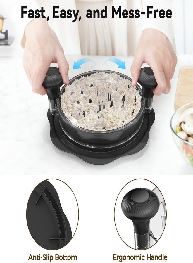Ukeetap 10" Pro Chicken Shredder Tool Twist Large for Kitchen, BPA-Free Food-Safe Meat Grinder, Visible Chicken Breast Meat Shredder with Strong Anti-Slip Bottom & Ergonomic Handle, Black - Image 4