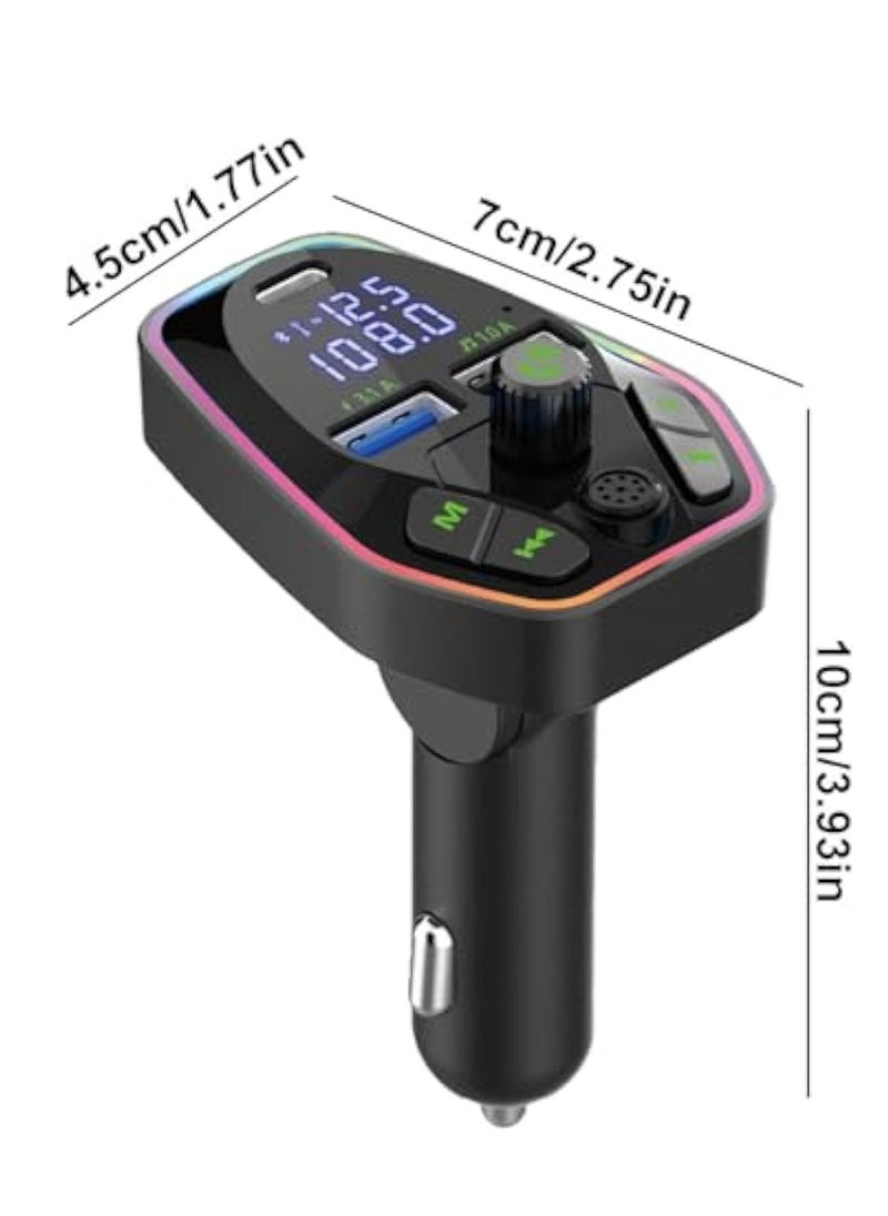 KASTWAVE - Bluetooth FM Transmitter for Car, Radio Adapter, Car Wireless Transmitter, Wireless Radio Car Kit, Compact Durability 5.0 Wireless Automotive Radio Transmitter Multifunctional Adapter - Image 1
