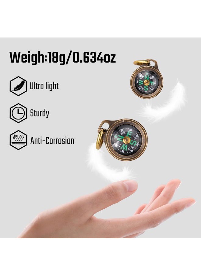 MecArmy CMP Titanium/Brass Grade Compass, Teardrop Shaped Survival Compass, Waterproof IPX5 Hiking Compass, Handheld Compass Easy to Recognize Direction - Image 4