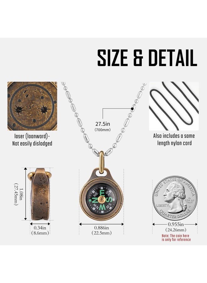 MecArmy CMP Titanium/Brass Grade Compass, Teardrop Shaped Survival Compass, Waterproof IPX5 Hiking Compass, Handheld Compass Easy to Recognize Direction - Image 3