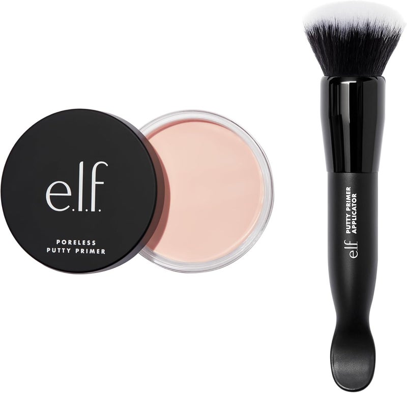 elf Poreless Putty Primer Brush Duo Set of 2 Includes Primer Brush Applicator