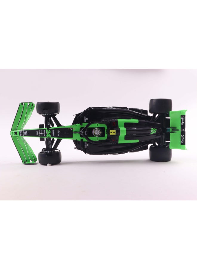 Solido Kick Sauber F1 Team C44 Bahrain GP 2024 Z. Guanyu Diecast Model Car, 1:18 Scale Formula 1 Race Car, Black Collector Display Model with Directional Wheels - Image 5