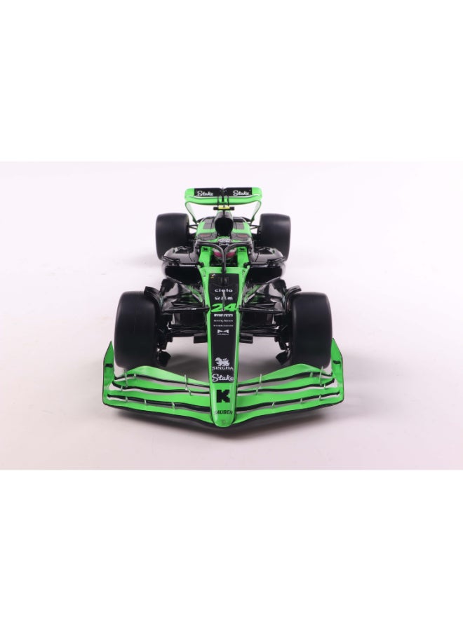 Solido Kick Sauber F1 Team C44 Bahrain GP 2024 Z. Guanyu Diecast Model Car, 1:18 Scale Formula 1 Race Car, Black Collector Display Model with Directional Wheels - Image 2