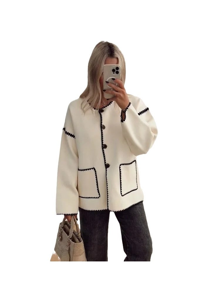 Generic - ZUR Style Woolen Coat Autumn/Winter Loose Fit Comfort Casual Chic Brown - Image 1