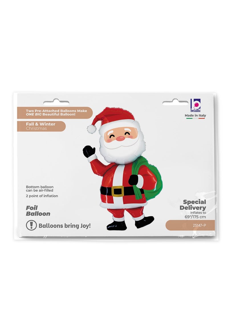 Betallic 69" Foil Balloon Delivery Santa - Image 3