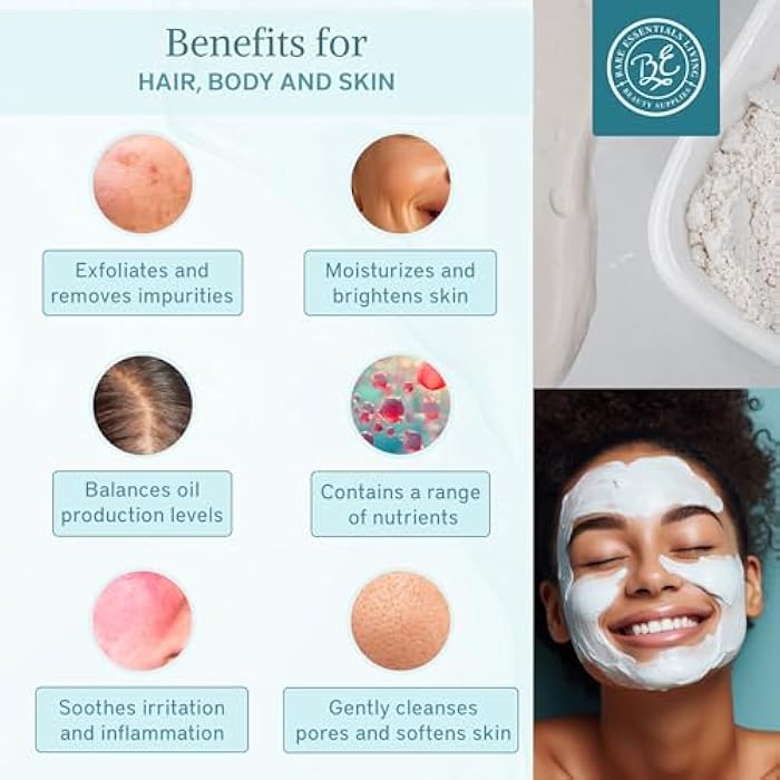 Bare Essentials Living - White Kaolin Clay Powder (2 lb) 100% Natural White Powdered Clay for Seed Bombs, White Clay Mask, DIY Spa, Soap, Bath Bomb, Deodorant, Can be Used as Kaolin Clay for Gardening - Image 3