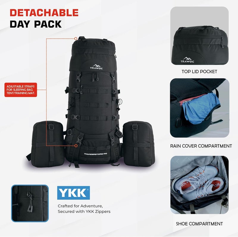 TRAWOC THUNDERSTORM 90L Internal Frame Rucksack - Image 4