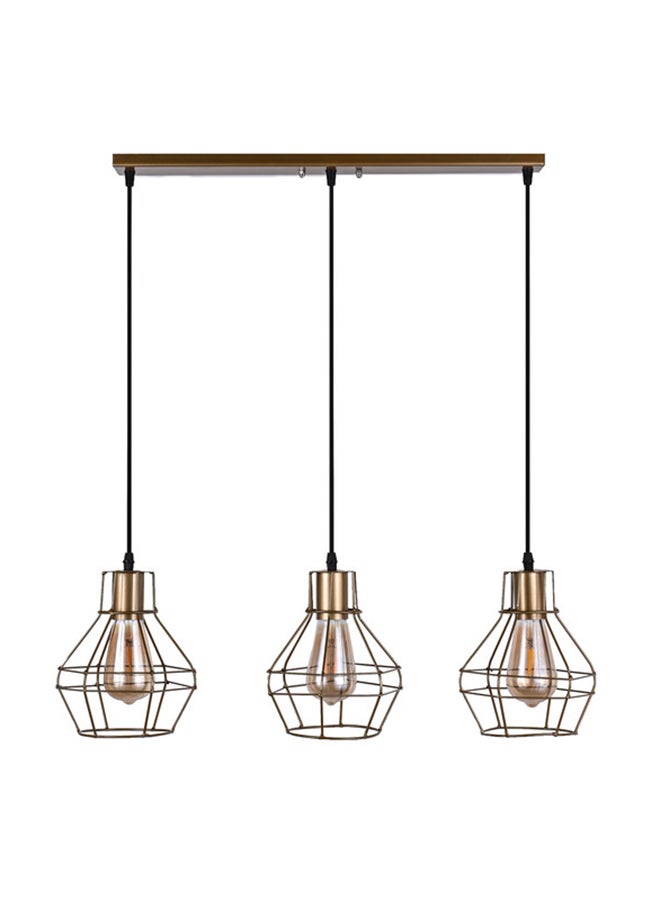 الروضة للإضاءة نجفة ريتمو 3 لمبة | حديث ديكور LED E27 معلقة مصباح سقف اضاءة داخلية مصباح معلق دلاية سقف مودرن نجفة | مناسبة لأي غرفة | | اللون: ذهبي | المقاس: 70x68x70 سم