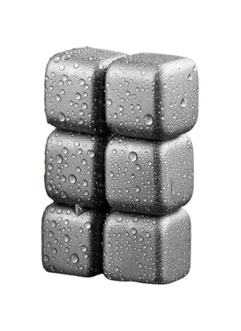 Ti Whiskey Stone Set Reusable Ti Metal Ice Cubes Cool Stones for Non-Melting Refreezable Whiskey and Other Drinks