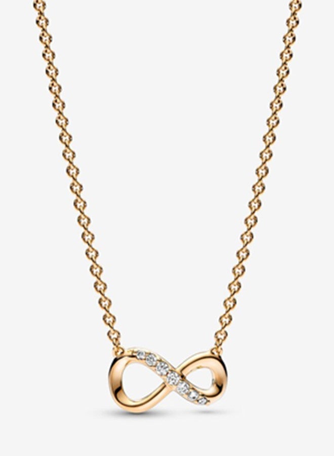 Chomel cubic zirconia women's sparkling eternal symbol collarbone necklace 368821C01 - Image 1