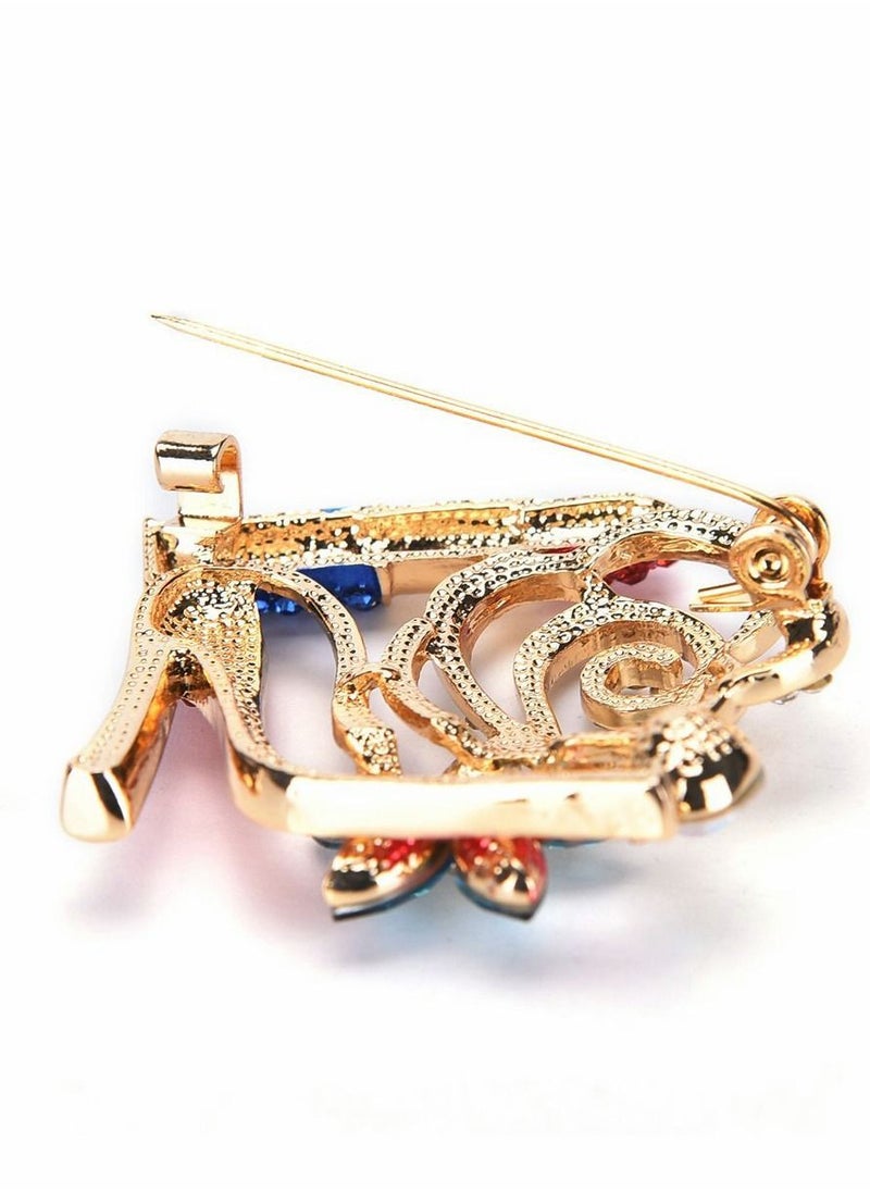 Y&D - Women Crystal Brooches, Lip Stick and High Heel Brooch Pin for Brides Mom's Present - Image 1