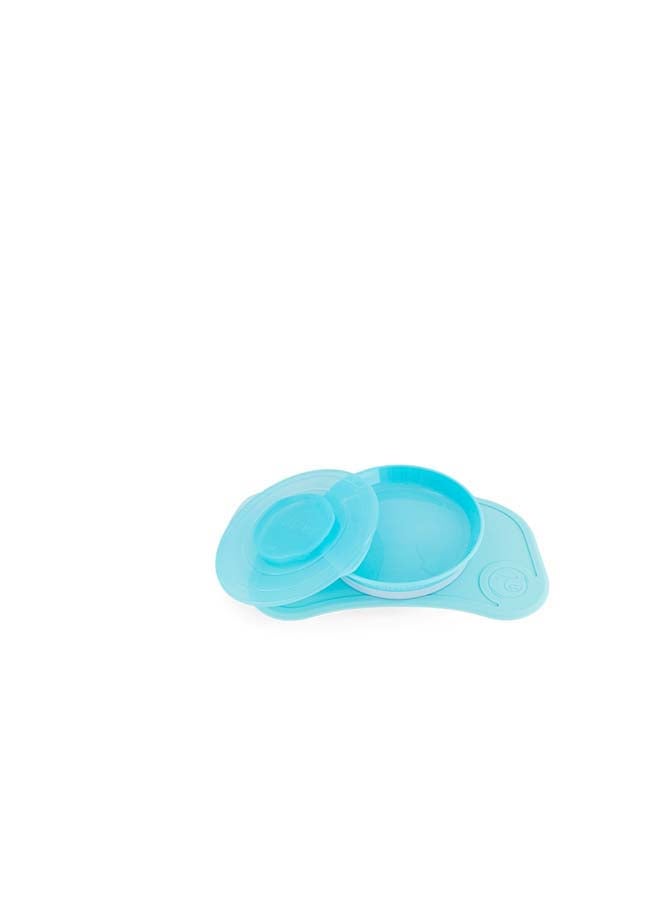 TWISTSHAKE حصيرة طعام ميني + طبق أزرق - Image 1