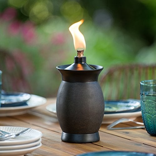 TIKI Resin Jar Torch, 4-in-1 Design, 64" – Weather-Resistant Outdoor Torch for Patio, Garden & Lawn | Stone Color | Includes Long-Lasting Wick & Snuffer | Decorative Backyard & Landscaping Torch - Image 4