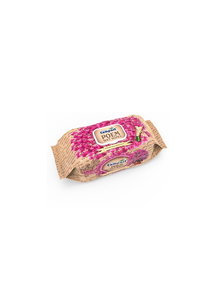 Ultra Compact Italian Bougainvillea Poem Wet Wipes: Fragrant Care Pack - 100pcs - Image 3