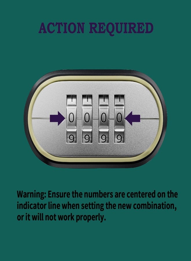 Guliffen Heavy Duty Combination Padlock, Outdoor Combo Lock Weatherproof, Pad Locks with Long Shackle for Locker, Shed, Garage, Gate, Fence, 6 Pack - Image 4