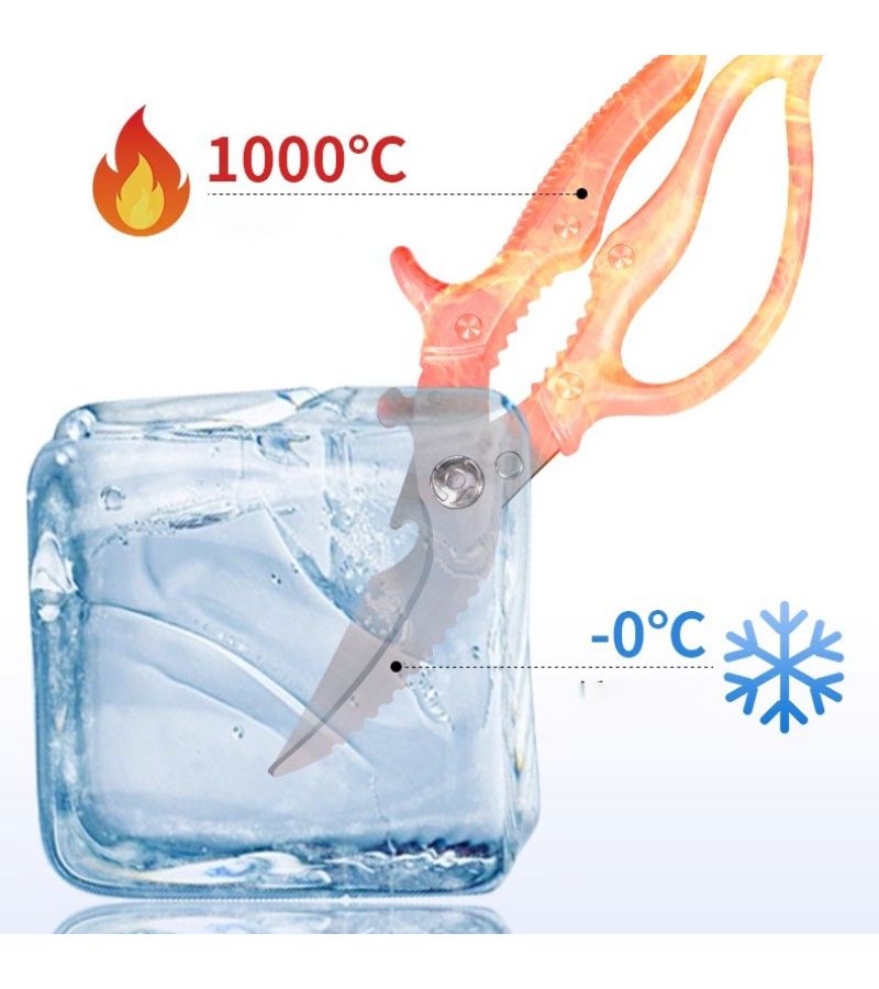 Multi Purpose Kitchen Shears Poultry Bone Scissors Sharp High Strength for Home Restaurant BBQ Smooth Cutting Meat - Image 4