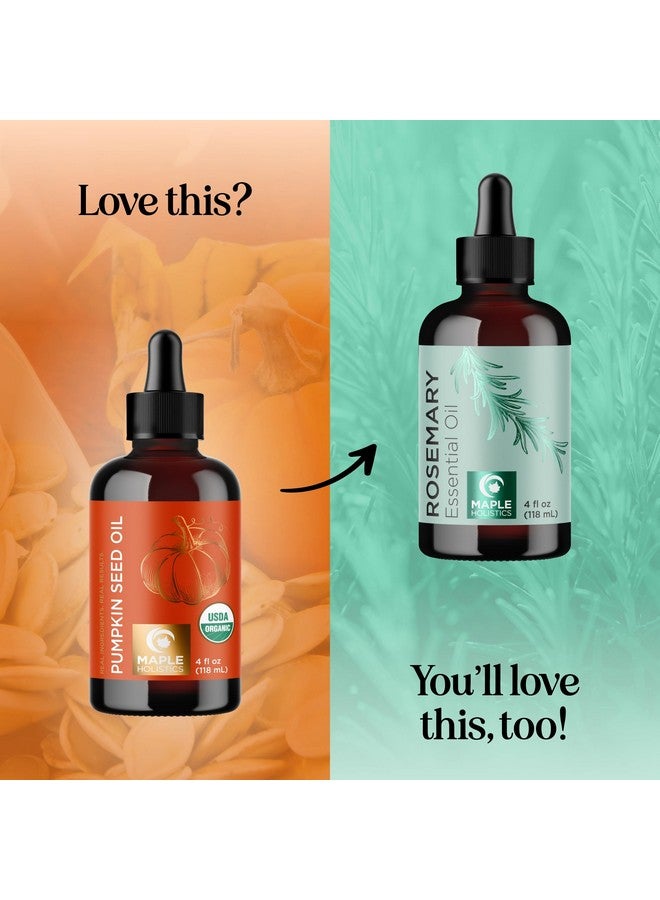 Maple Holistics زيت بذور اليقطين العضوي 100% زيت بذور اليقطين النقي لنمو الشعر والجلد الجاف وزيت الوجه المضاد للشيخوخة زيت شعر عضوي للشعر الجاف التالف والنمو معصور على البارد وعير مكرر (4 أونصات) - Image 5