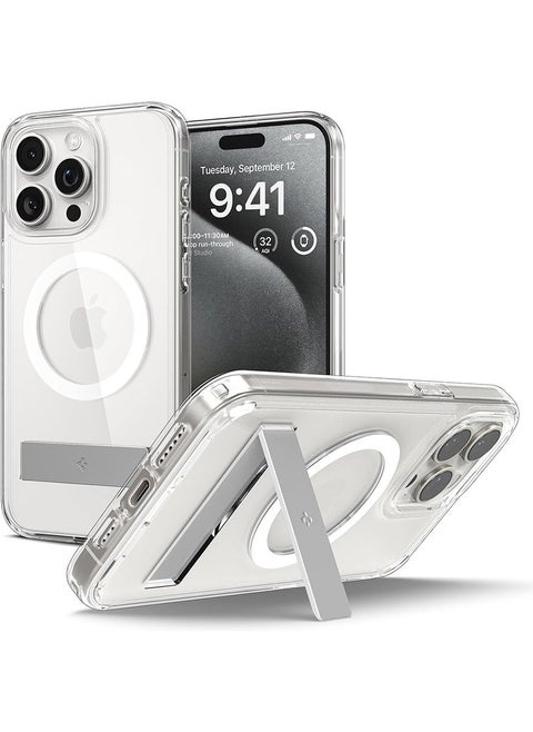 Ultra Hybrid S MagFit iPhone 15 Pro MAX Case Cover MagSafe with Kickstand - Crystal Clear