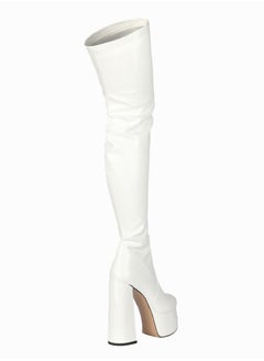 Womens Solid Over The Knee Boots Thigh High Chunky Heel Round Toe Long Boots Elegant Classic Fashion Tall Boots White - pzsku/ZD50D7056D03BB51FD9EDZ/45/_/1730707913/2845e920-cc52-4812-9ef3-c5f373279828