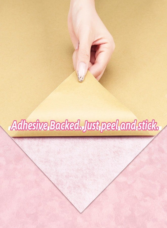 Decotalk Pink Velvet Wallpaper Peel and Stick Velvet Wallpaper Adhesive Felt Fabric Wallpaper Light Pink Felt Sheet for Crafts 15.7x120 Inch Pink Flocked Wall Paper Soft Velvet Contact Paper Pink - Image 2