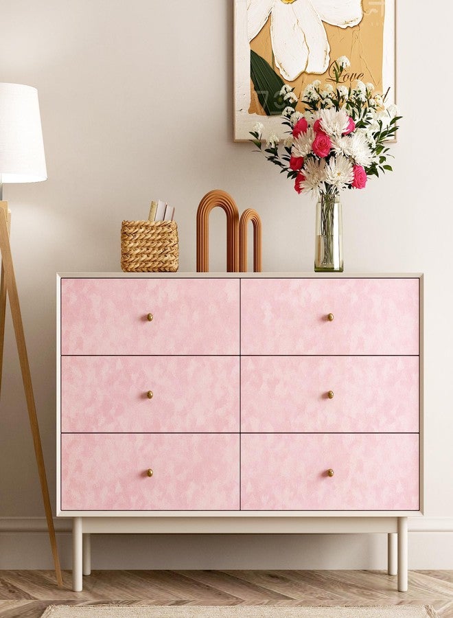 Decotalk Pink Velvet Wallpaper Peel and Stick Velvet Wallpaper Adhesive Felt Fabric Wallpaper Light Pink Felt Sheet for Crafts 15.7x120 Inch Pink Flocked Wall Paper Soft Velvet Contact Paper Pink - Image 4