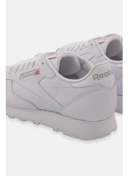 Reebok Men Classic Leather Lace Up Running Shoes, White  - Image 4