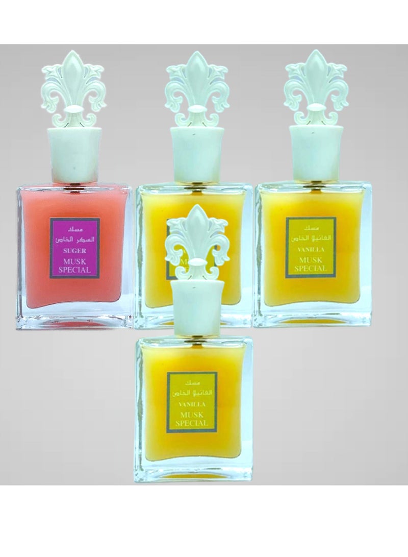 بيليزا عطور مجموعة الصبايا قطعه مسك السكر الخاص و 3 قطع مسك الفانيلا الخاص - Image 1