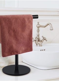 Excefore Minimalist T-Shape Hand Towel Holder, Free Standing Rack for Bathroom & Kitchen Countertops | Matte Black Stainless Steel Finish  - Image 5