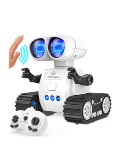 General Rechargeable Remote Control Robot Toys with Auto-Demonstration, Music & LED Eyes. Walkie Talkie Robot Toys for Kids 7 8 12, Kids Robot Toys Gifts for Boys Girls, Toddler RC Robot (White)  - Image 1