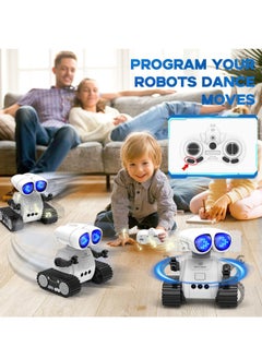 General Rechargeable Remote Control Robot Toys with Auto-Demonstration, Music & LED Eyes. Walkie Talkie Robot Toys for Kids 7 8 12, Kids Robot Toys Gifts for Boys Girls, Toddler RC Robot (White)  - Image 4