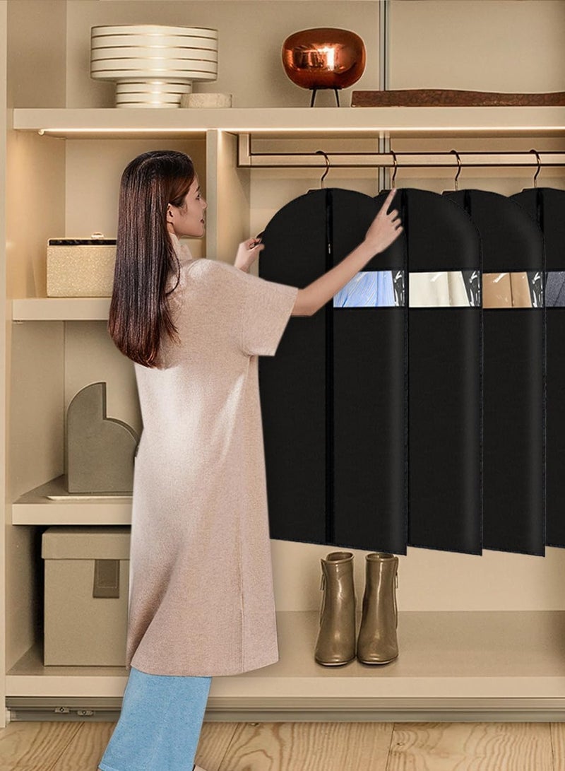 Zippered Hanging Suit Protector Bag Black，Garment Bags Suit Bags 60*120 cm, Garment Covers for Hanging Clothes on Closet or Travel,Suit Covers for Storage Suits, T-shirts and Jackets  - Image 5