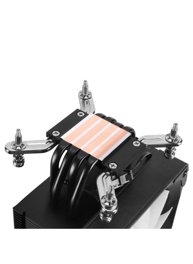 زاندر مبرد هواء رقمي أسود بتقنية ARGB (أسود، غطاء علوي بلوحة رقمية، مروحة ARGB PWM مقاس 120 مم، 4 أنابيب حرارية) - Image 5