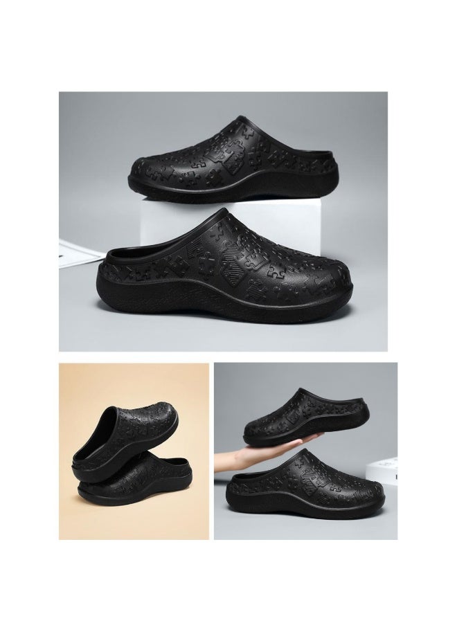 Professional Work Shoes, Oil-Proof, Waterproof, Non-Slip, Unisex Safety Chef & Nurse Shoes, Black - Image 3