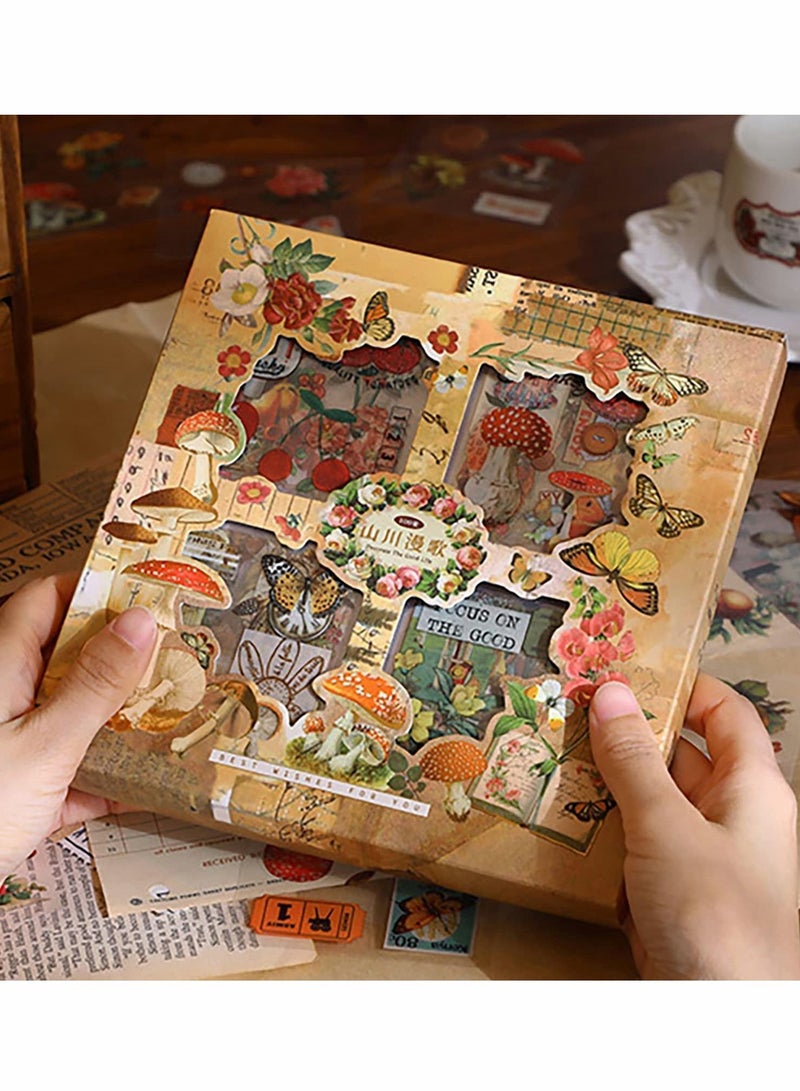 Y&D Scrapbook Vintage Plants Flower Sticker Set, for Laptop Scrapbooking, Journal Planner Card Making, Dairy Decoration - Image 2