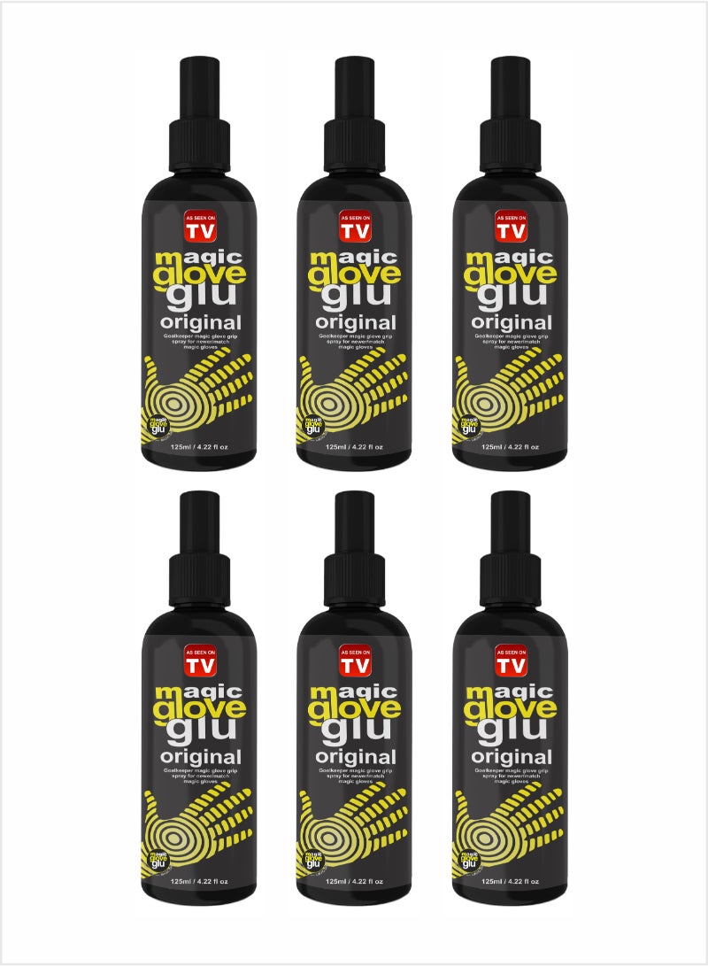 AS SEEN ON TV Magic gloveglu Original Goalkeeper Glove Grip Spray for new/match goalkeeper gloves 125ml Pack Of 6 