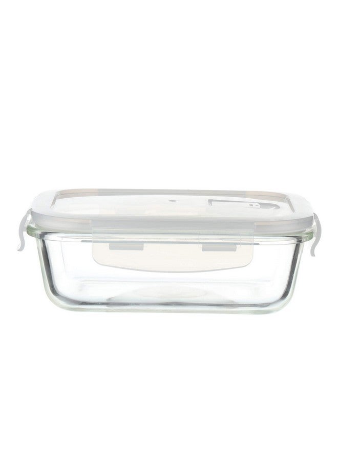 Femora Femora Borosilicate Glass Containers for Kitchen | 1 Year Warranty | Container Boxes for Storage, Storage Box for Kitchen with Air Vent Lid, Microwave Safe Utensils, Rectangular (Set of 1-2200ml) - Image 1