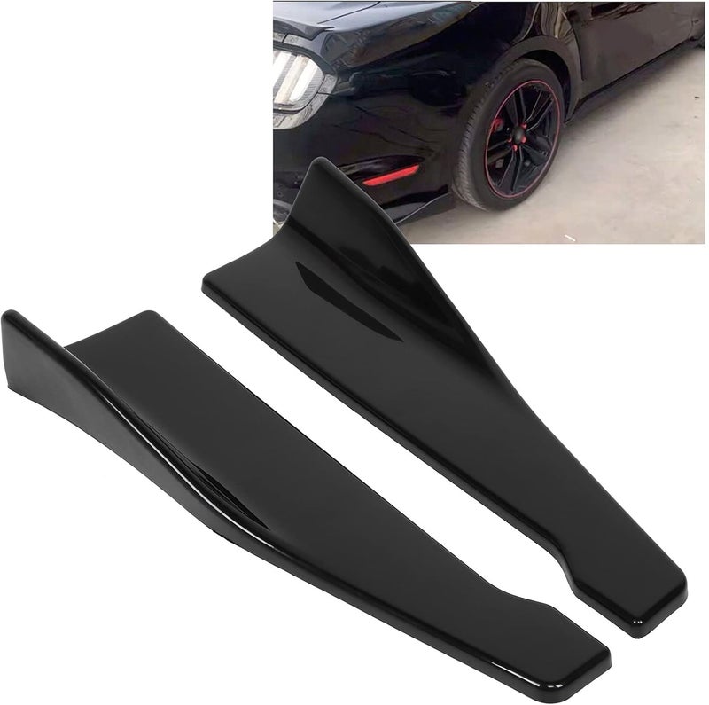 Car Rear Bumper Splitter Lip Protector Universal Glossy Black 2PCS 48cm Aerodynamic Rear Bumper Diffuser for Sedan SUV Truck - Image 2