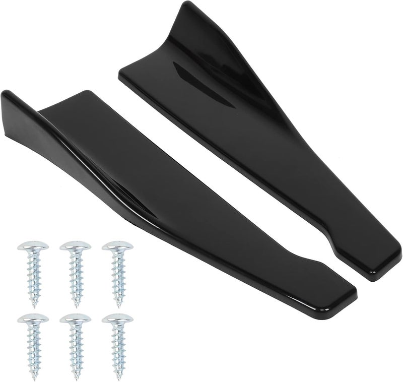 Car Rear Bumper Splitter Lip Protector Universal Glossy Black 2PCS 48cm Aerodynamic Rear Bumper Diffuser for Sedan SUV Truck - Image 1