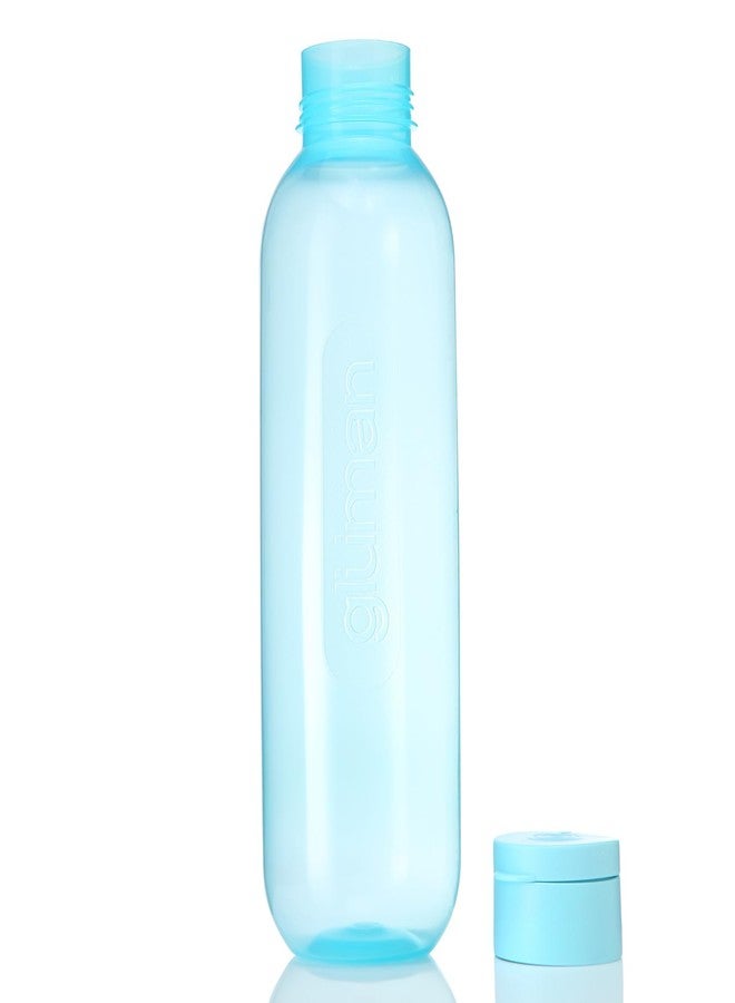 Gluman Plastic Spout-Lid Water Bottle Set of 3 | Anti Bacterial | 100% Food Grade | Dishwasher Safe | Freezer Safe | Recyclable (1100 ml Bottle) (Sky Blue) - Image 3