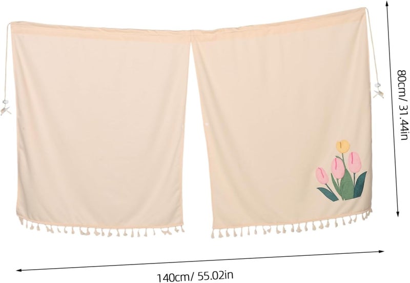Ciieeo Privacy Curtain for Car Pattern Light Blocking Shades Easy Install Sunshade Screen for Travel Camping and Sleeping Beige Car Partition Curtain - Image 2