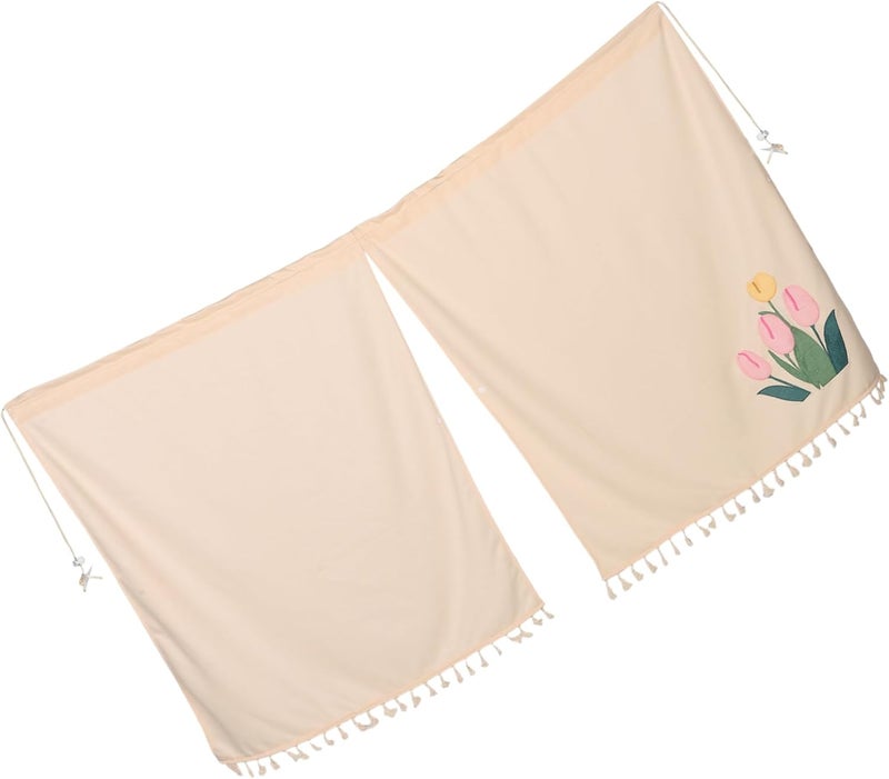 Ciieeo Privacy Curtain for Car Pattern Light Blocking Shades Easy Install Sunshade Screen for Travel Camping and Sleeping Beige Car Partition Curtain - Image 1
