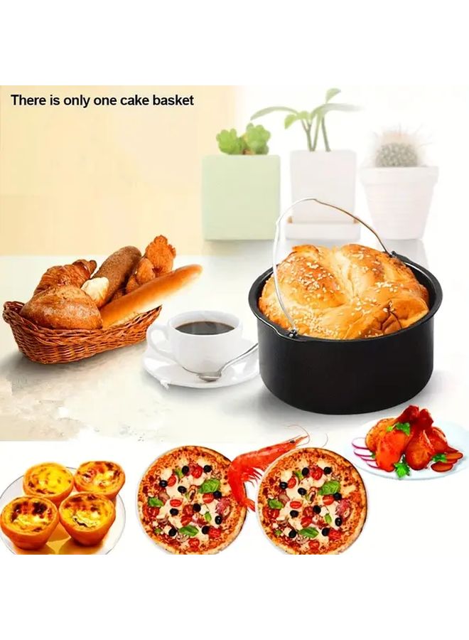 1 3 Non Stick Air Fryer Baking Molds Carbon Steel Round Trays 6 7 8 Inches for Pizza Cakes French Fries Home Cooking Weddings Holidays Easy to Clean Durable Kitchen Accessories - Image 5