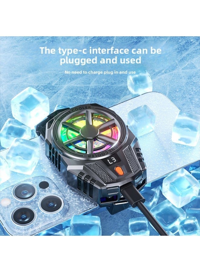 Mobile Phone Radiator Semiconductor X116 Ice Porcelain Refrigeration Cooling Adjustable Digital Display Game Live Back Clip Type-Color:X116a  - Image 3