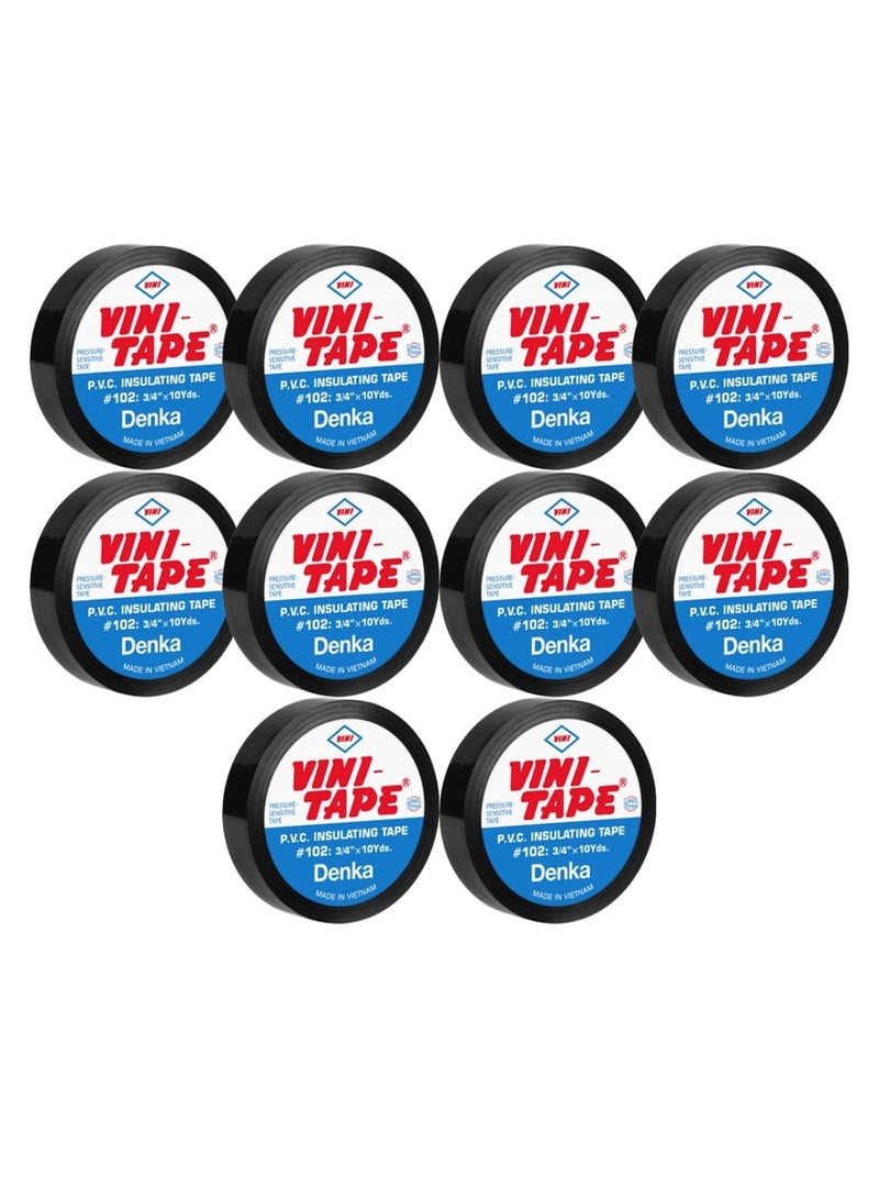 Vina Black electrical tape, electrical insulation tape, 10 pieces - Image 1