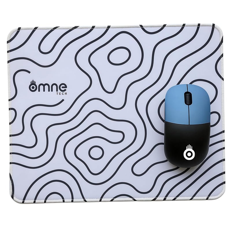 omne TECH Premium Mouse Pad – 3 mm Thick, Smooth Surface, Anti-Slip Rubber Base, Waterproof, Anti-Fray Stitched Edges, Modern Geometric Line Design for Office, Home & Gaming - Image 1